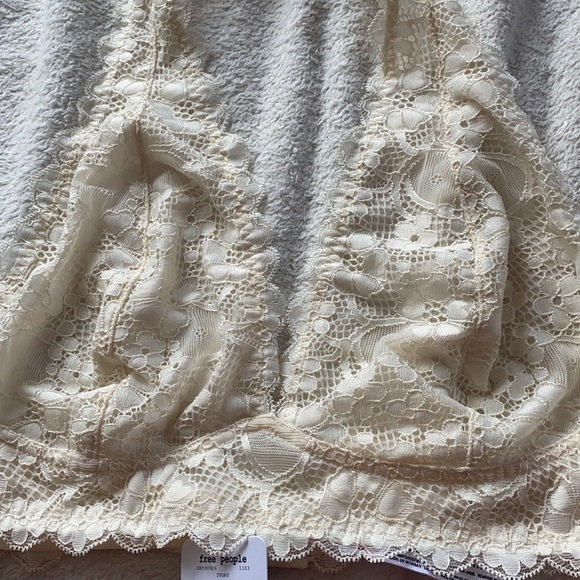 Free People Cream Halter Lace Bralette - Picture 2 of 7